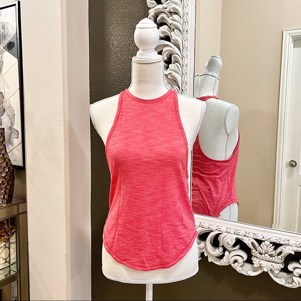 LULULEMON Pink Heathered Muscle Tee TANK Top SZ 4